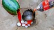 Experiment  :  Coca Cola Vs Watermelon Vs Eggs Catch A Lot Of Fish From Hole