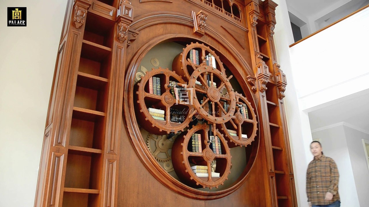 AG-001 Rotating Bookcase--AG-001 旋转书柜--回転本棚--Palace Concealed Compartment 宫暗格