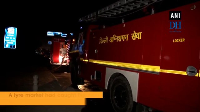 Tyre market set ablaze during CAA violence in Northeast Delhi