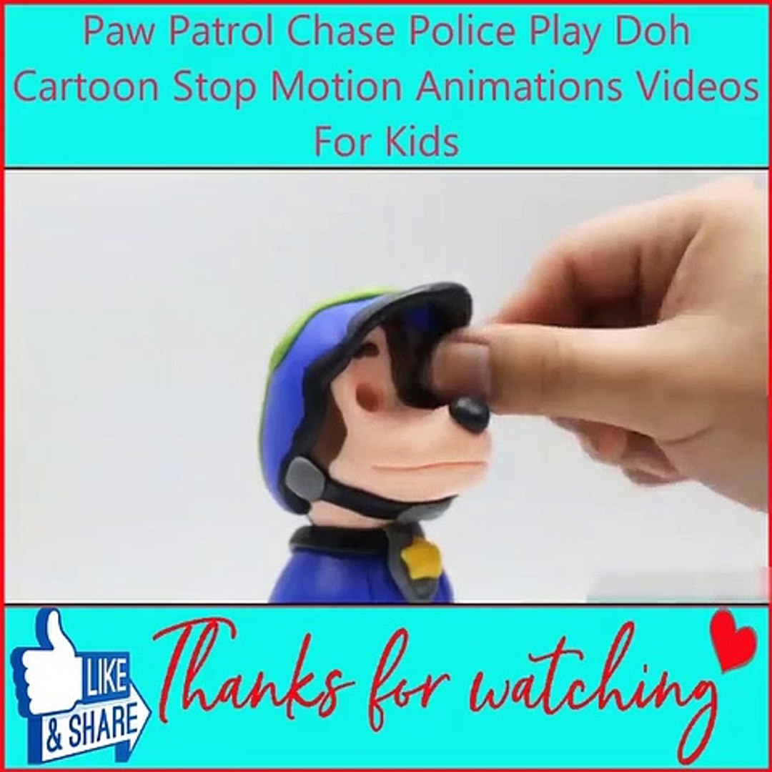 Paw Patrol Chase Police Play Doh Cartoon Stop Motion Animations Videos For Kids