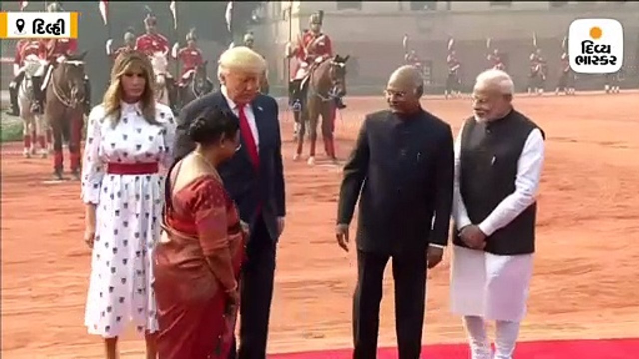 ડોનાલ્ડ ટ્રમ્પ અને ફર્સ્ટ લેડી મેલેનિયાએ રાષ્ટ્...