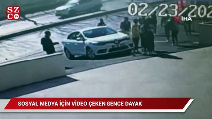 Sosyal medya için video çeken gence bayıltana kadar dayak