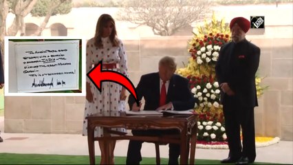 Trump's message in the visitor's book at Raj Ghat | நேற்று இல்லை.. இன்று காந்தியை குறிப்பிட்ட டிரம்ப்