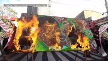 Groups burn Duterte mural for #EDSA34 commemoration