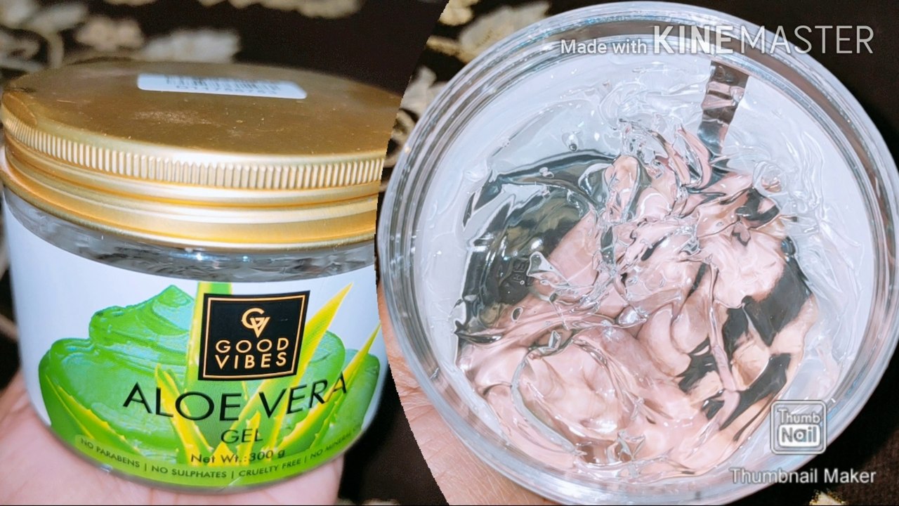 Good vibes aloe vera gel for skin hair and body aloe vera gel Best review!!