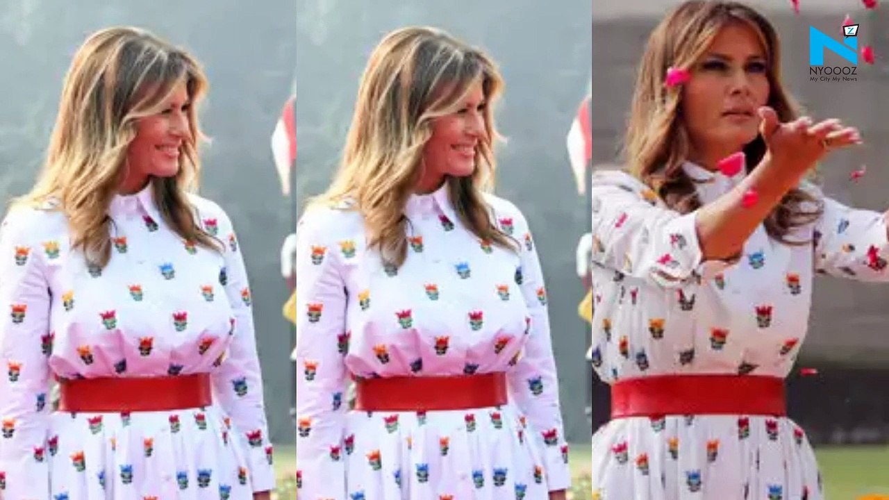 Melania Trump wears Rs 1.1 lakh shirt dress by Carolina Herrera on day 2 of India visit
