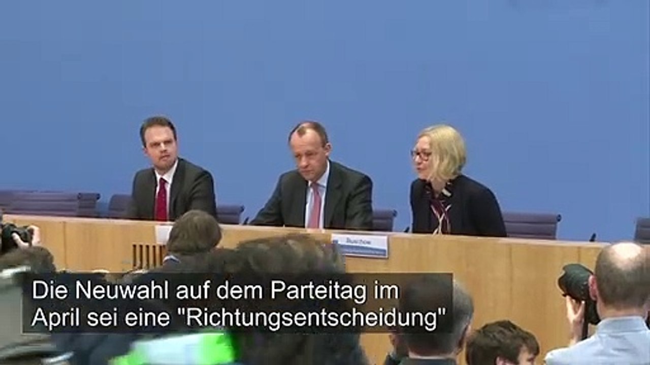 Merz will Parteichef werden: "CDU muss Stabilitätsanker sein"