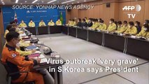 Virus outbreak 'very grave' in S.Korea says Moon as number of cases rise