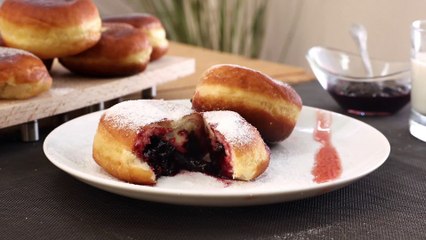 Berlinas rellenas de mermelada (Krapfen de Carnaval) - Cocinatis