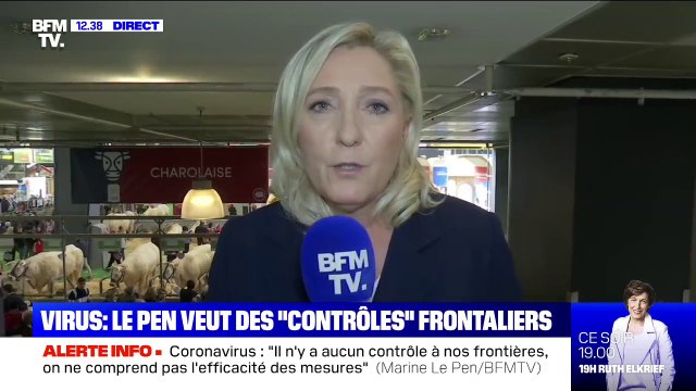 Coronavirus: Marine Le Pen demande le contrôle de nos frontières