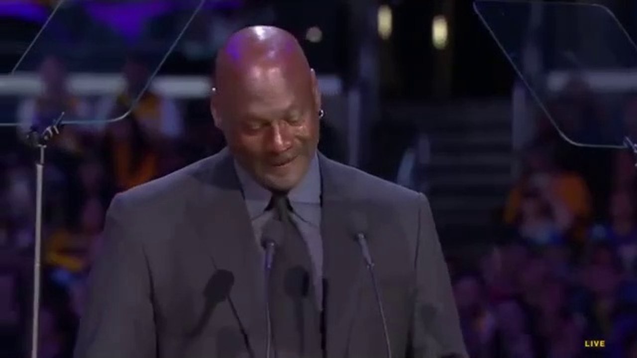 Basket-Ball - Michael Jordan Cries at Kobe Bryant Memorial Service