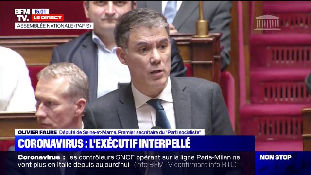Olivier Faure (PS) demande au Premier ministre de faire toute la transparence sur la gestion de l'épidémie du coronavirus