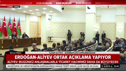 Erdoğan ve Aliyev'den ortak açıklama: İş birliğimiz ebedi