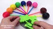 Learn Colors and Numbers with Play Doh Lollipops with Fruits and Vegetables Cookie Molds