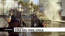 Chile protesters face off against police at Viña del Mar festival