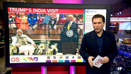 President Trump in India- Mispronunciations and cheers on day one - BBC News