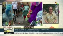 Brasileños celebran el carnaval en diferentes ciudades del país