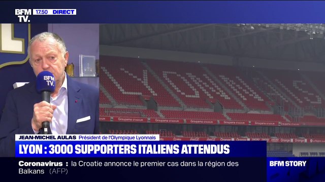 Coronavirus: pour Jean-Michel Aulas, tous les supporters de Lyon comme de la Juventus peuvent venir