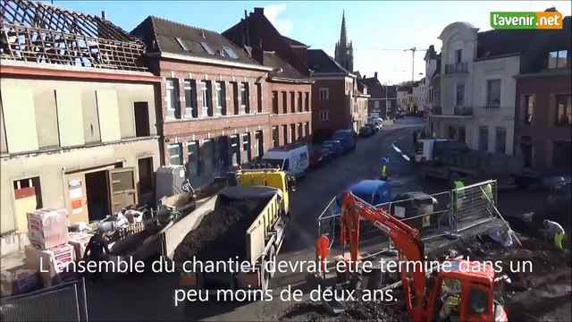 Au fil du chantier d'élargissement de l'Escaut à Tournai