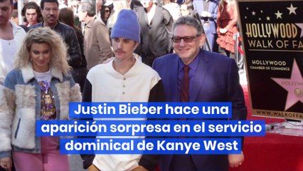 Justin Bieber hace una aparición sorpresa en el servicio dominical de Kanye West