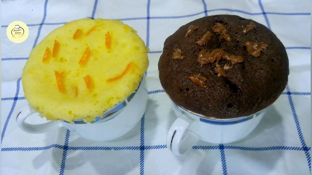 2 minute perfect mug cakes - Chocolate mug cake / Orange mug cake