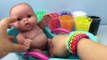 Fun Learning Colors with Baby Doll Bath Time In Water Beads Jelly Balls Pretend Play for Children