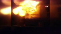 Tuzla’da sünger ve koltuk kılıfı imalathanesinde yaşanan patlama saniye saniye kamerada