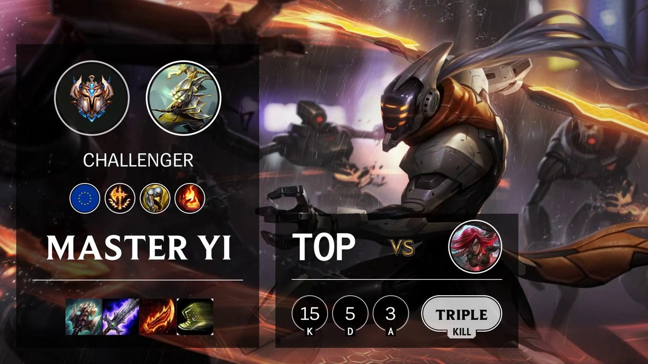 Master Yi Top vs Katarina - EUW Challenger Patch 10.4