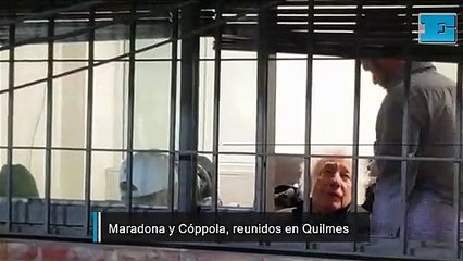 Reencuentro en Quilmes: Cóppola y Maradona se reunieron antes del partido