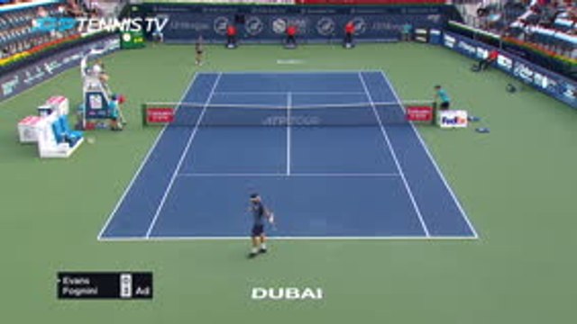 Evans fights back to down Fognini in Dubai