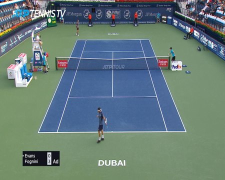 Evans fights back to down Fognini in Dubai