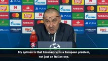 Sarri bites back at Coronavirus concerns about travelling Juve fans