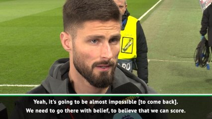 Download Video: We have to believe in second leg comeback at Bayern - Chelsea stars Giroud and Jorginho