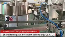 Protein Powder Filling Capping Labeling Machine Line