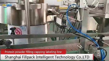 Protein Powder Filling Capping Labeling Machine Line