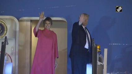 下载视频: Donald Trump and Melania Trump left for the United States from New Delhi