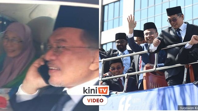 Anwar, MP PKR keluar istana dengan gembira, laung Anwar PM8