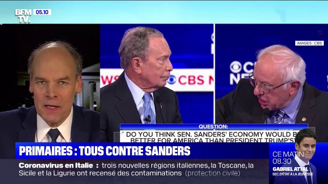 Primaires démocrates: Bernie Sanders attaqué par ses rivaux lors d'un débat très animé