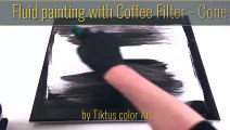 COLLISION - Acrylic pour painting - Fluid Art with Coffee Filter Funnel