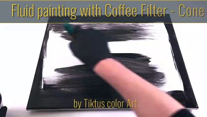 COLLISION - Acrylic pour painting - Fluid Art with Coffee Filter Funnel