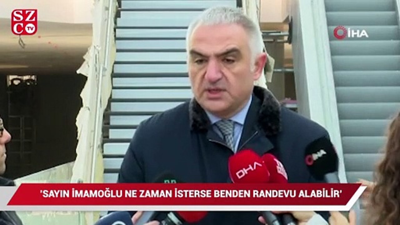 Bakan Ersoy: "Sayın Ekrem İmamoğlu ne zaman isterse benden randevu alabilir"