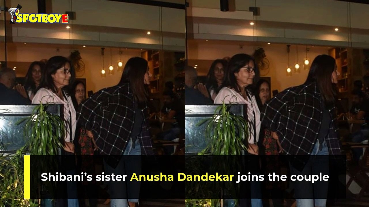 Farhan Akhtar Takes Sisters Shibani Dandekar And Anusha Dandekar On A Dinner Date | SpotboyE