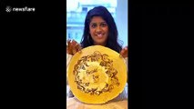 World record-holding henna artist decorates crepe with Nutella design for Shrove Tuesday