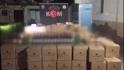 Osmaniye'de 4 bin 616 şişe sahte içki ele geçirildi