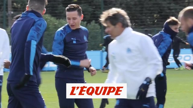 Thauvin reprend l'entraînement collectif - Foot - L1 - OM