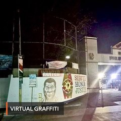 LOOK: Artists flash 'Duterte wanted' poster on Camp Crame