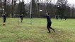 Football : première séance sous la neige pour les Spinaliens