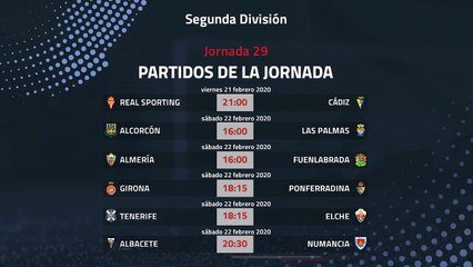Previa de la Jornada 29 Segunda División