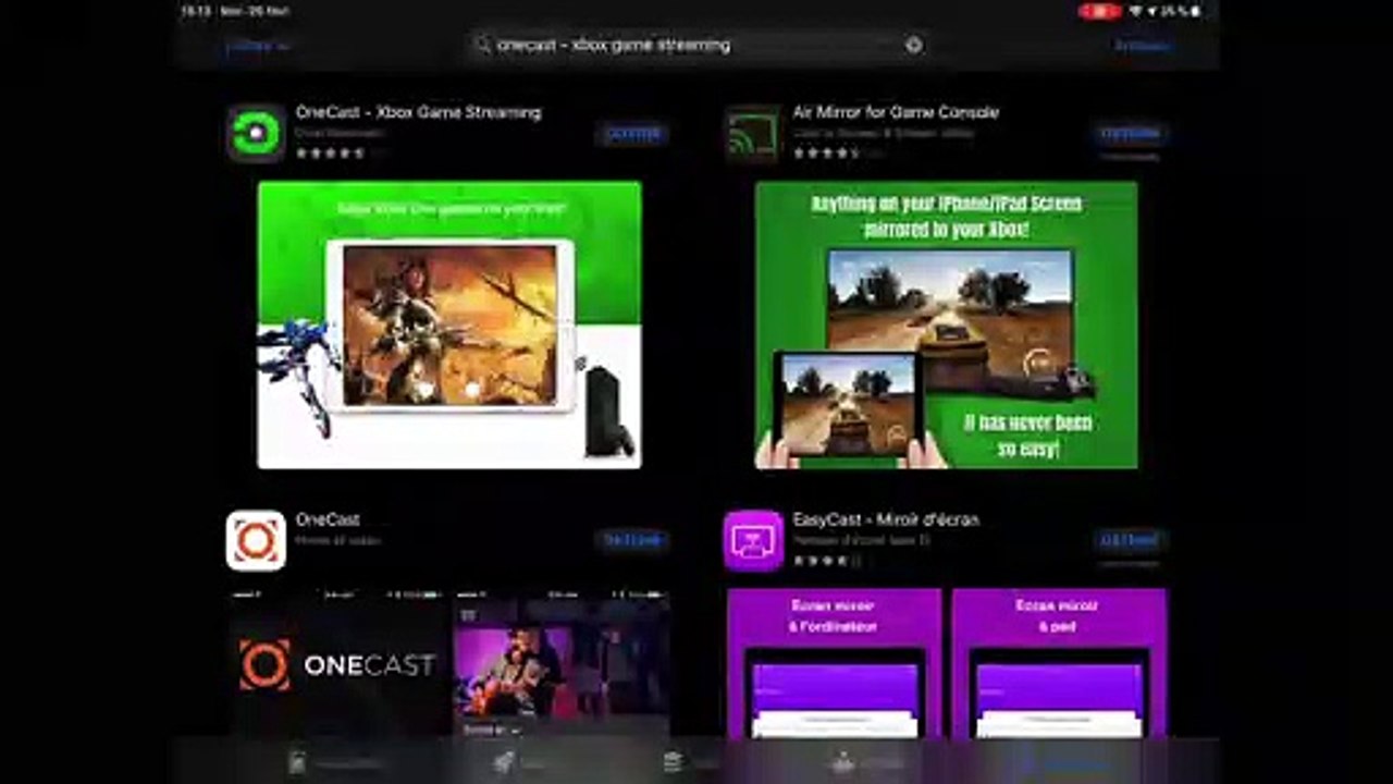 Stream sa Xbox sur produit Apple