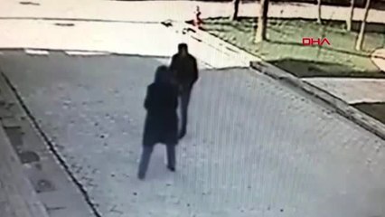 Denizli bıçaklı gasp kamerada